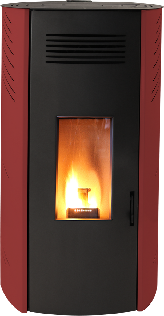 estufa de pellets ctl zara 8 kw burdeos , negra , blanca