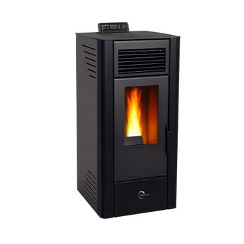 Estufa de pellets Anita 11,6 kW Negro Sannover