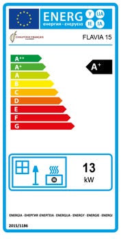 Estufa de pellets Flavia 15 kW Sannover Negro