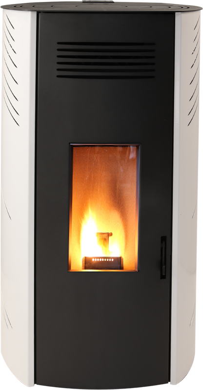 estufa de pellets ctl zara 8 kw burdeos , negra , blanca