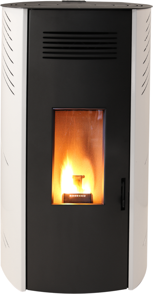 estufa de pellets ctl zara 8 kw burdeos , negra , blanca