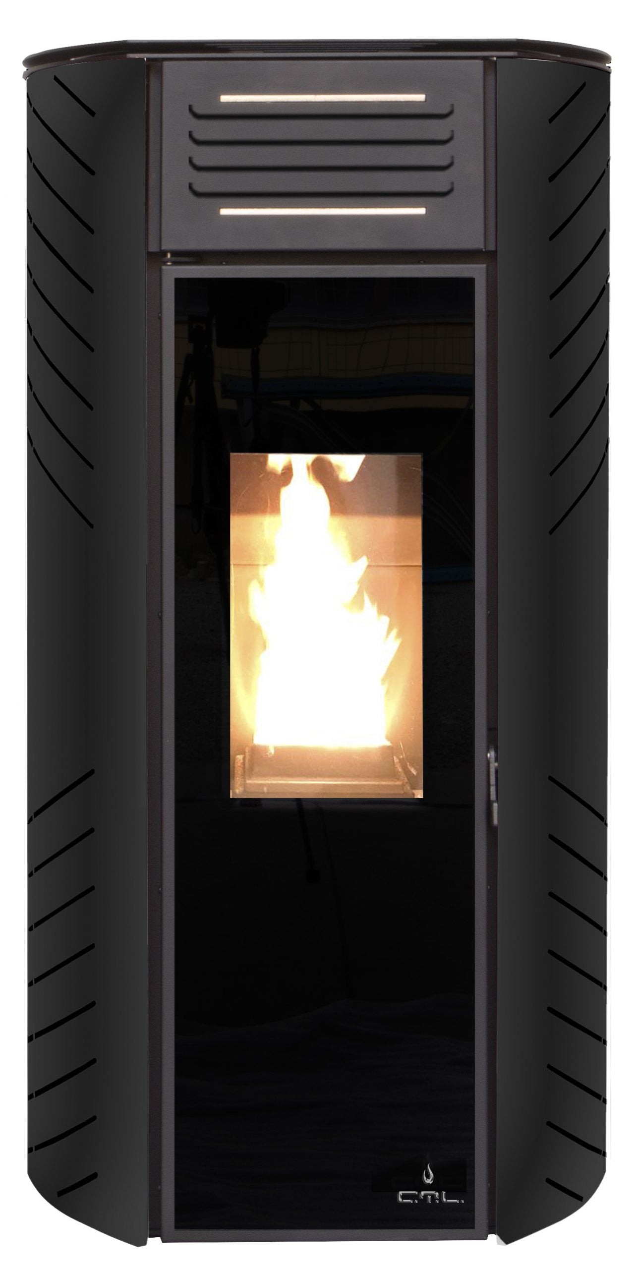 estufa de pellets ctl zara 10 kw burdeos , negra , blanca