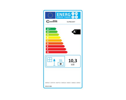 Estufa de pellet Wi-Fi Elipse 10kW gris Stove Canadian