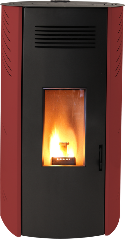 estufa de pellets ctl zara 8 kw burdeos , negra , blanca