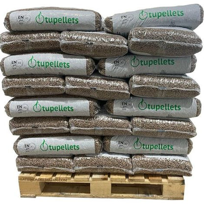 Suinga – Pellets de madera 100% natural para calefacción – 300 kg en 20 sacos de 15 kg – Certificado EN PLUS A1 – Cilindros de 6 mm para una combustión eficiente