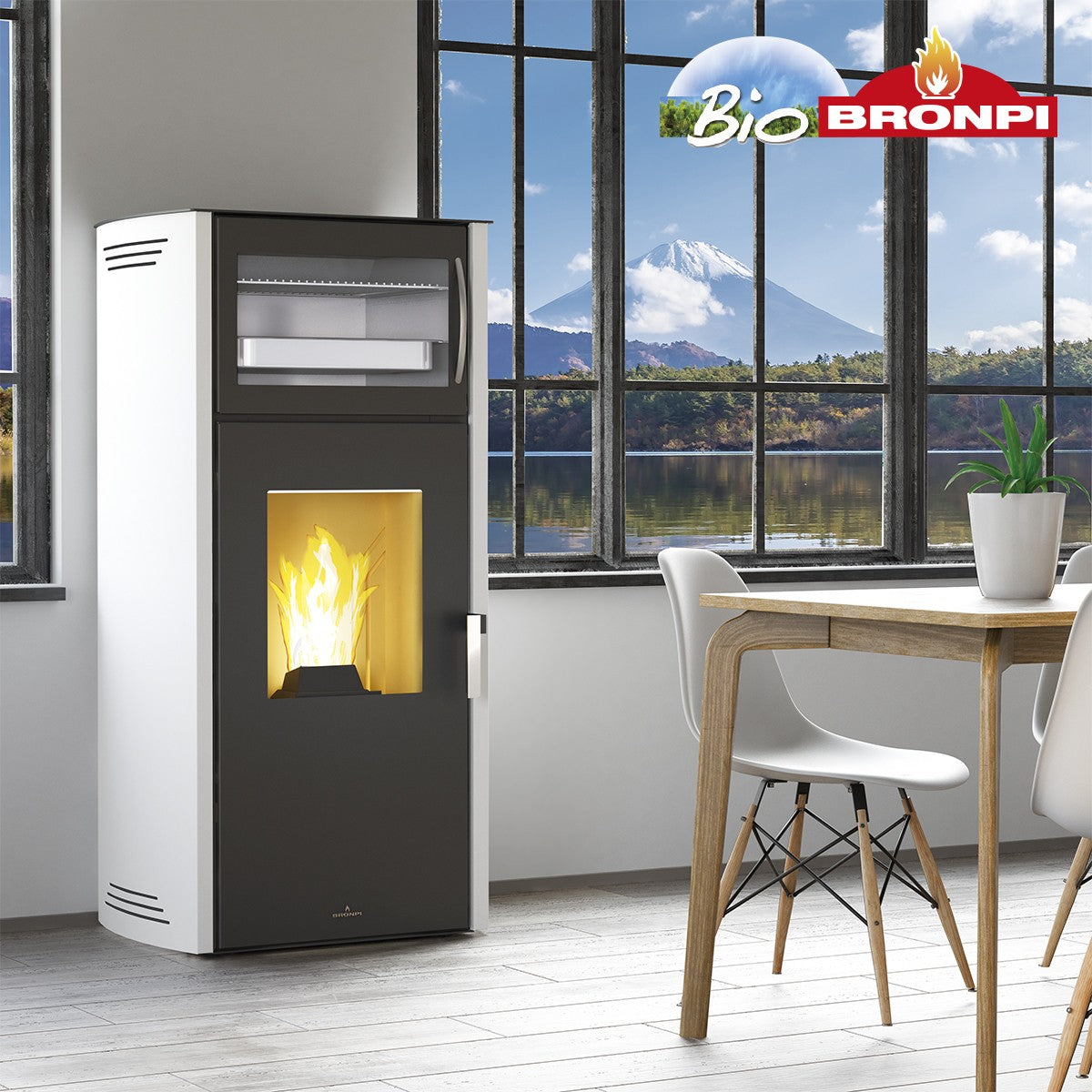 Estufa de pellet Bronpi Noa horno