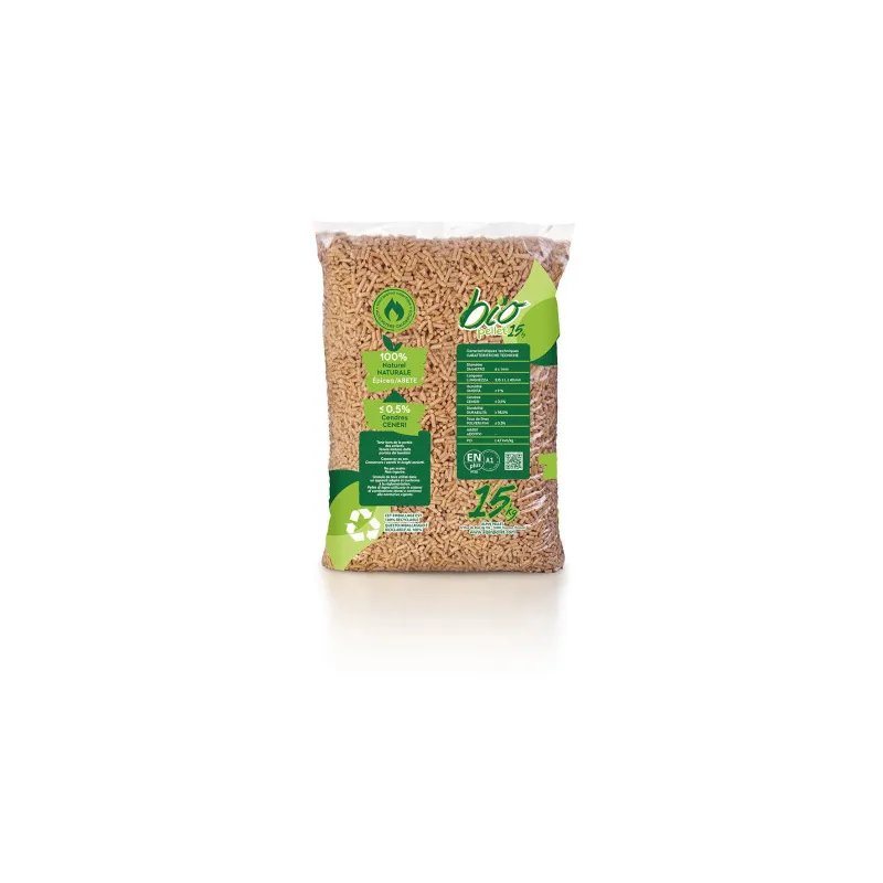 BIO PELLET EnPlus A1 - Bolsa de 15 kg de 77sacos
