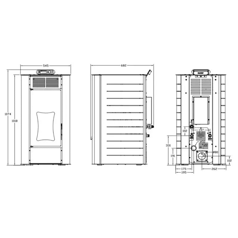 Hidroestufa de pellets FUJI H22 22kw