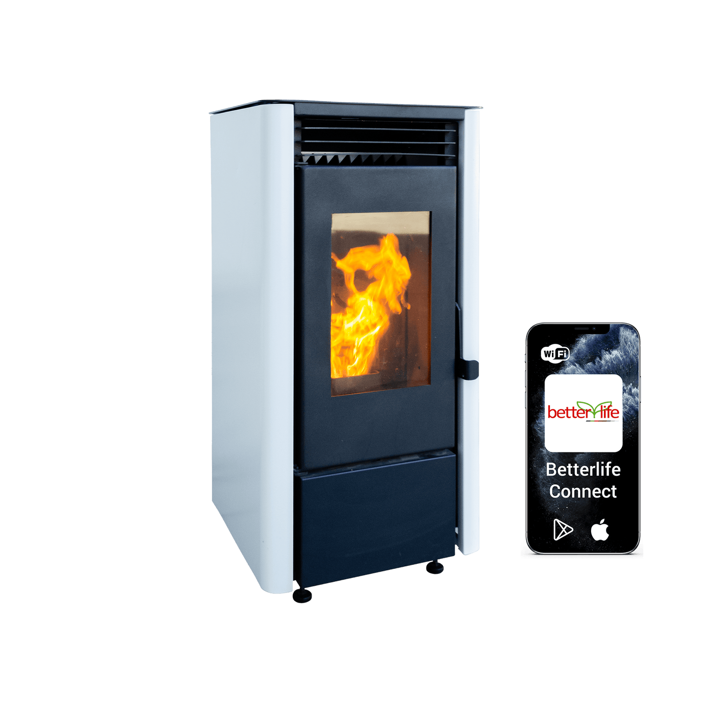 Estufa Pellet 9,5 KW 160 m2 WiFi