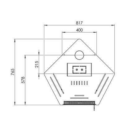 Estufa de pellets de esquina blanca Eider de 10 kW
