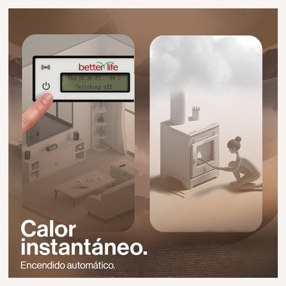 Estufa Pellet 9,5 KW 160 m2 WiFi