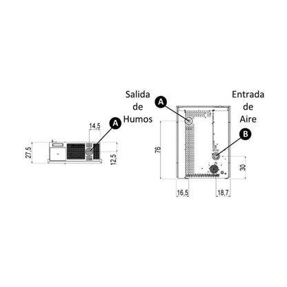 Estufa de pellets White Hall de 8 kW - Eider Biomass
