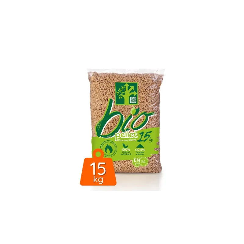 BIO PELLET EnPlus A1 - Bolsa de 15 kg de 77sacos