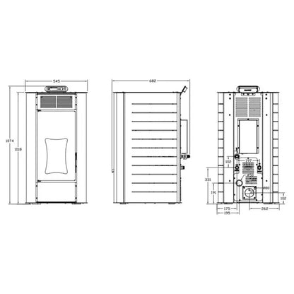 Hidroestufa de pellets FUJI H15 15kw