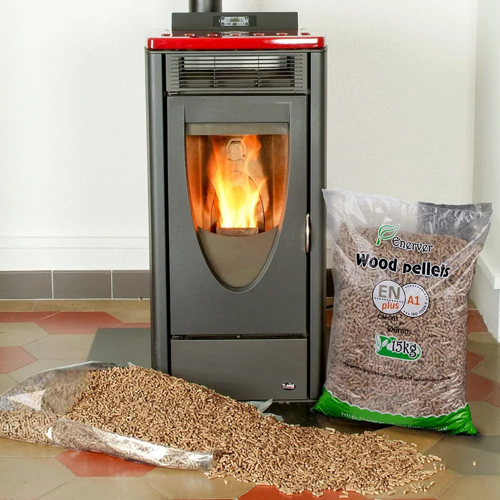 Wood PELLETS - 77 sacos de 15 kg